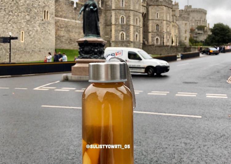 Resep: saat makan malamInfused Water jahe + Kayumanis