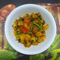 A picture of Methi Matar Aloo Sabzi.