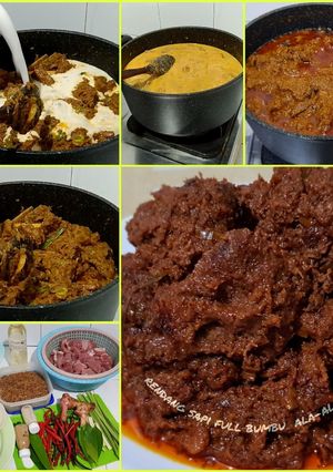 Foto resep Rendang daging sapi minang full bumbu