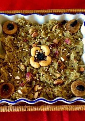 A picture of Jaggery rice.