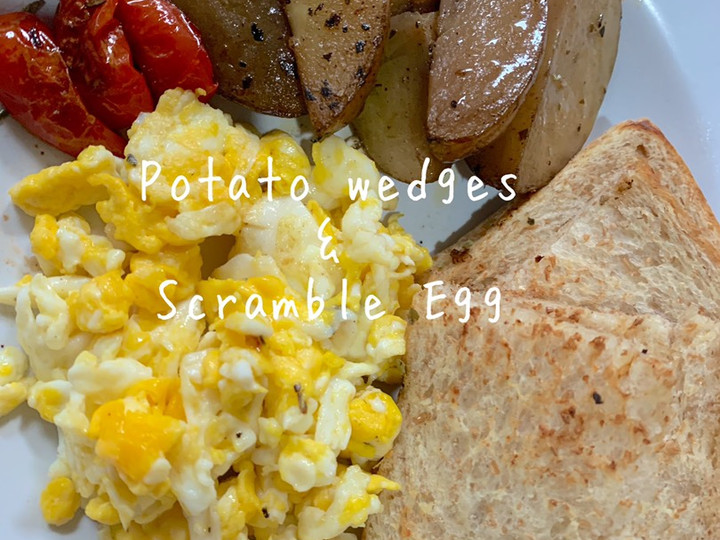 Bagaimana Membuat Potato Wedges &amp;amp; Scramble Egg (Eat Clean), Lezat Sekali
