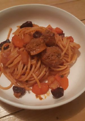 Une photo de Spaghettis façon bolognaise aux 3 carottes