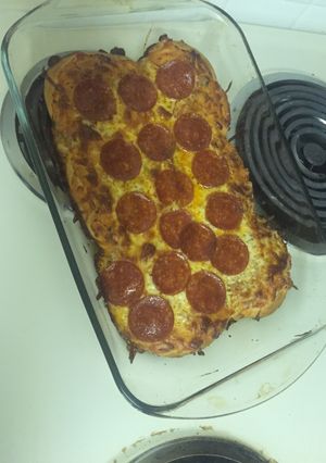 A picture of Homemade Pepperoni Pizza (using Biscuits).