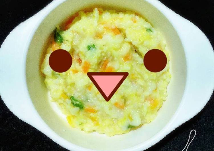 Cara membuat Bubur Ikan Tenggiri (mpasi 7+) Sederhana dan Mudah Dibuat
