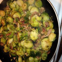 A picture of Bacon Brussel Sprouts.