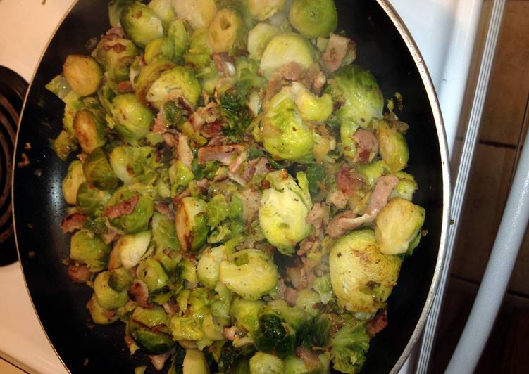 Simple Way to Prepare Homemade Bacon Brussel Sprouts