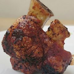 A picture of Crispy Pork Knuckle In Dark Beer / Schweinshaxe.