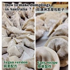 A picture of Dumplings (Taiwanese vegan version) 全素水餃.