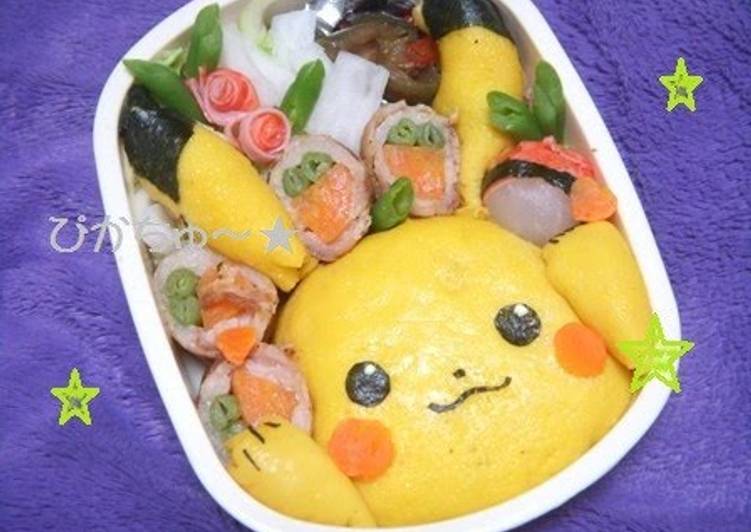 Simple Way to Cook Perfect Character Bento Pikachu Omu-rice Bento