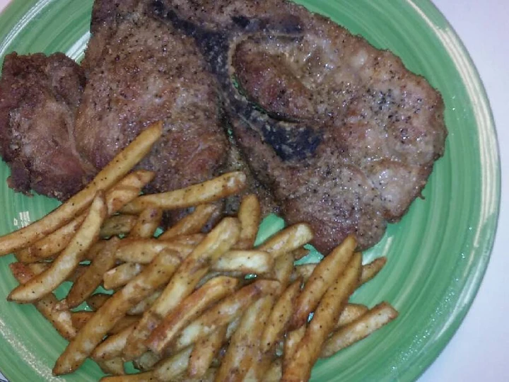 Easy Way Prepare Baked Pork Steaks & Fries the So Delicious Really delicious