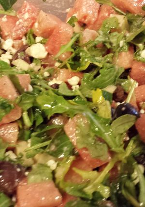 A picture of Watermelon Salad.
