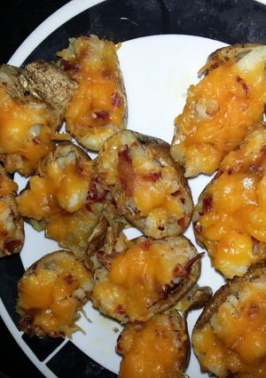 A picture of Bacon Cheddar Potato Skins.