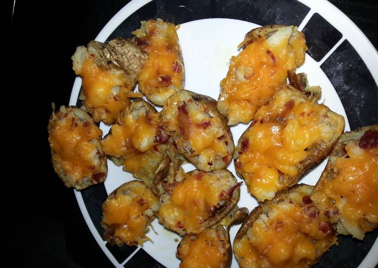 How To Make  Bacon Cheddar Potato Skins