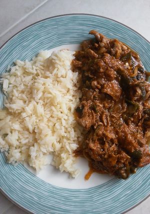 Una foto de Carne de puerco en salsa