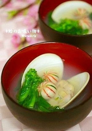 A picture of Clear Hamaguri Clam Soup For Girls' Day Festival.