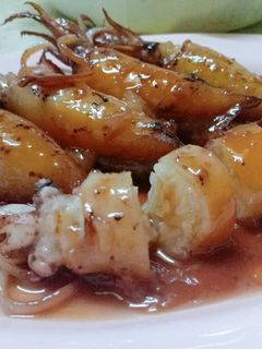 รูปของ ตูปะ สูตง (หมึกยัดข้าวเหนียว...ต้มหวาน) #อาหารว่าง