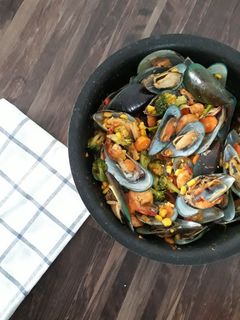 Foto resep Kerang Hijau Saus Padang