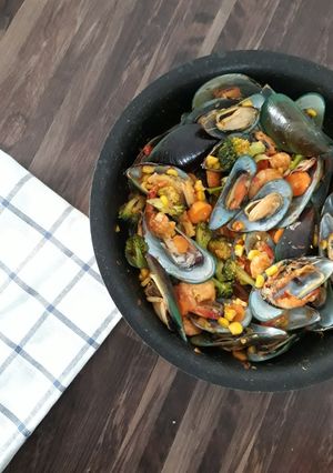 Foto resep Kerang Hijau Saus Padang