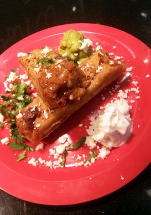 A picture of Easy Chicken and Potato Flautas.
