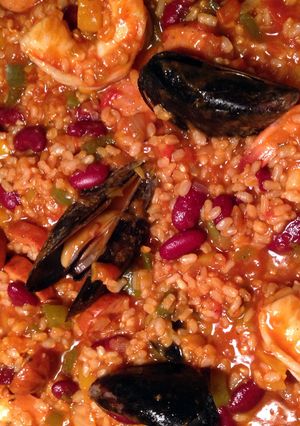 A picture of Seafood Jambalaya.