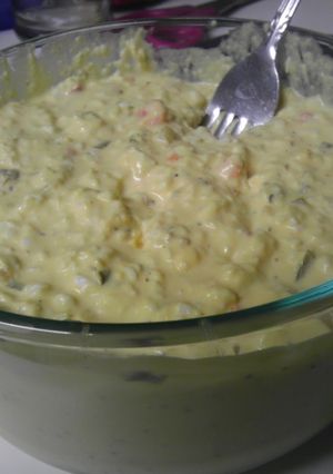 A picture of Egg Salad SXSW style.