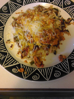 A picture of Chorizo Hashbrowns.