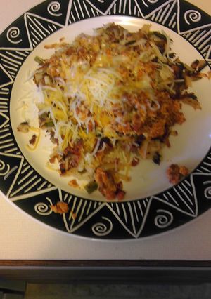 A picture of Chorizo Hashbrowns.