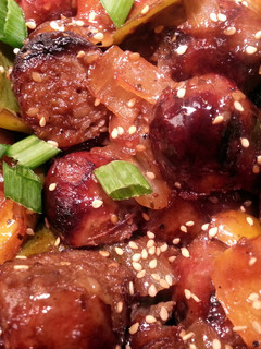 A picture of Sausage and Peppers.