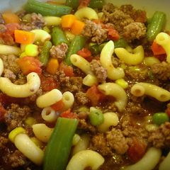 A picture of Beef Macaroni Soup.