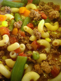 A picture of Beef Macaroni Soup.