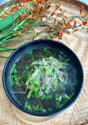 Hình của món Canh Cua Bí Xanh.