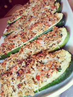 A picture of Stuffed Zucchinis.