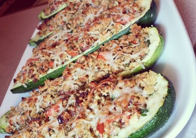 Simple Way to Prepare Quick Stuffed Zucchinis