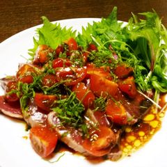 A picture of Easy Italian: Bonito and Tomato Carpaccio.
