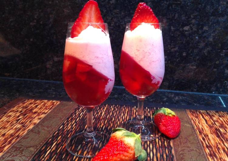 Recipe of Super Quick Homemade Strawberry Jell-O Parfait