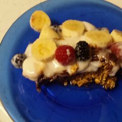 A picture of Blue agave granola parfait.
