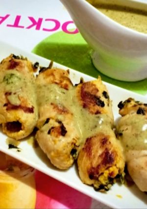 Une photo de Escalopes farcies aux épinards