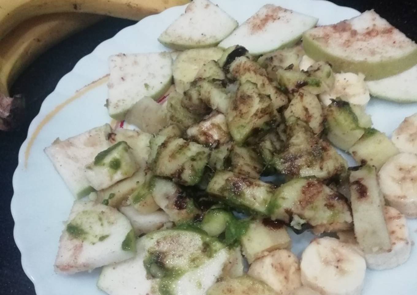 Sweet Potato & mix fruits chaat