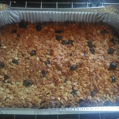A picture of Mandys flapjack bars.