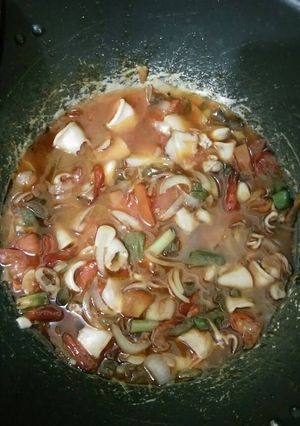 Foto resep Cumi saos padang