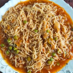 A picture of Veggie loaded masala Maggi 😋😋.