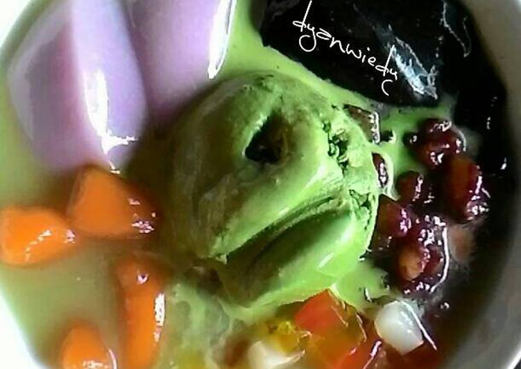 Langkah Mudah untuk Membuat Red bean jelly desert (mix avocado ice cream) yang Sempurna