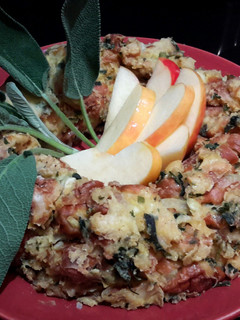 A picture of Sig's German Bagel and Bretzel Stuffing.