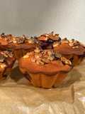 Muffins red velvet de arándanos sin gluten