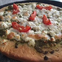 A picture of Pesto And Ricotta Pizza.