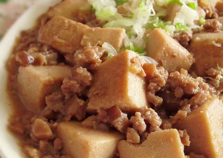 Recipe: Perfect A Unique Freeze-Dried Tofu Dish Japanese-Style Mapo Tofu