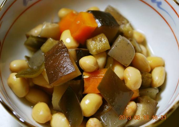 How to Make Ultimate Easy Basic Five-Ingredient Simmered Beans (Gomoku Mame)