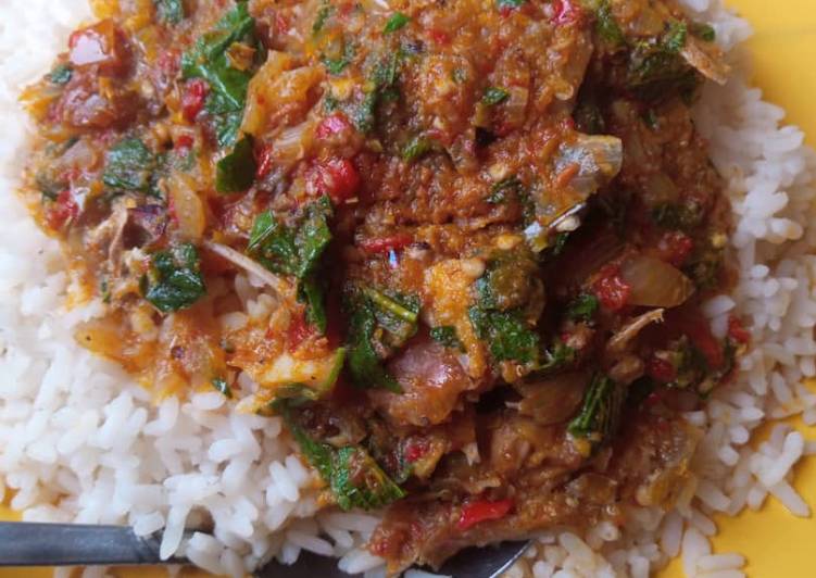 How to Prepare Perfect Garden egg sauce with basilica leaves