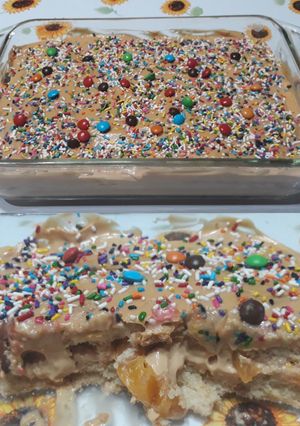 Una foto de Postre con vainillas y mousse de dulce de leche