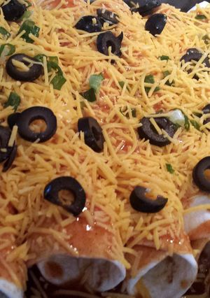 A picture of Beef Enchiladas.